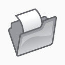 文件夹灰色开放tulliana-filesystems-icons