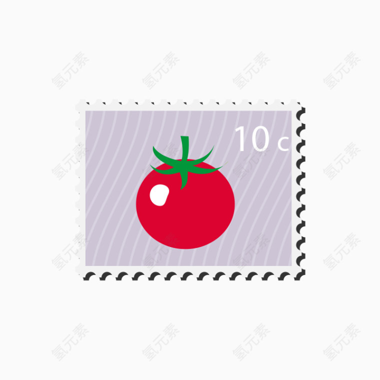 卡通创意蔬菜水果邮票