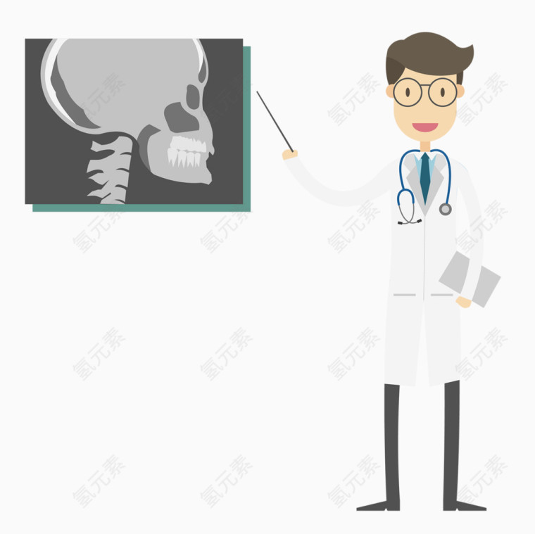 男医生分析X光片