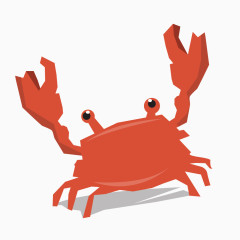 红色螃蟹图形