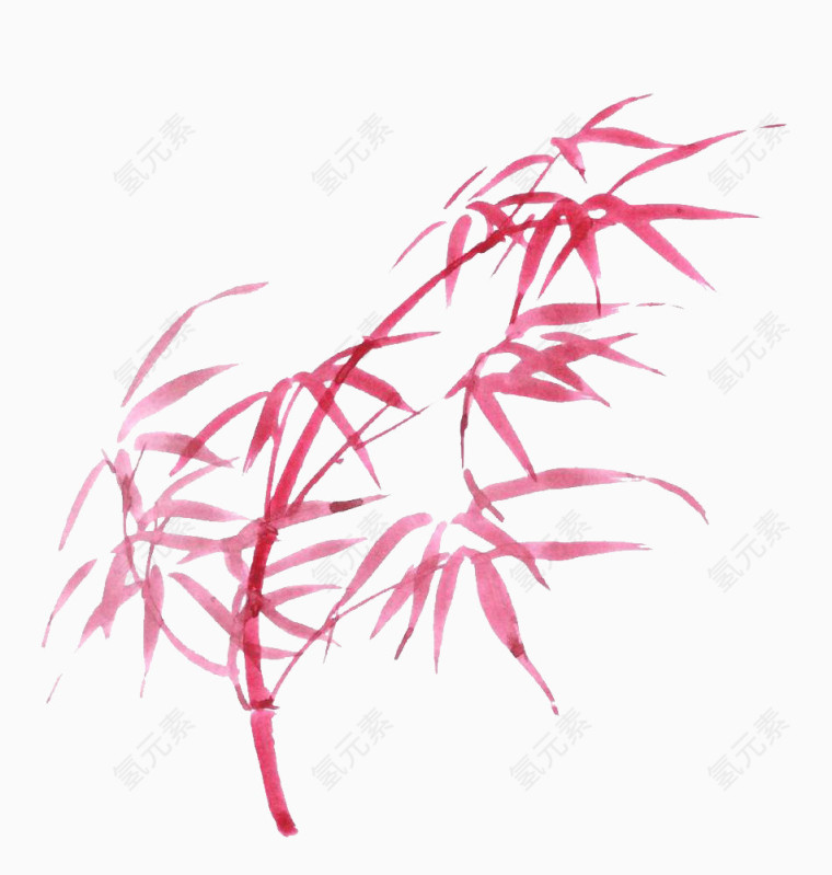 红色竹子