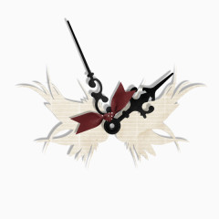 翅膀形状装饰的钟表指针
