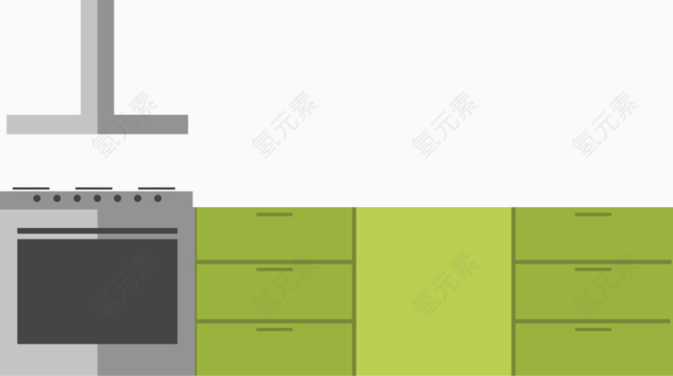 矢量创意家居设计厨房图标