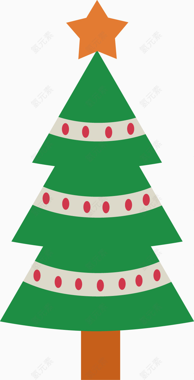 矢量创意设计圣诞节松树图