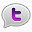 Twitter泡沫紫色图标