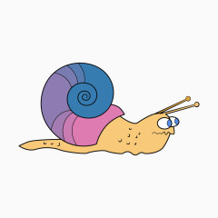 矢量卡通蜗牛