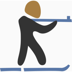 滑雪设计素材剪影