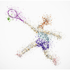 网球运动员矢量图