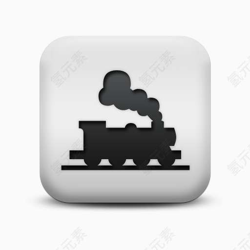 不光滑的白色的广场图标运输旅行运输火车Transport-travel-icons