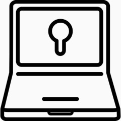 黑客笔记本电脑隐私安全安全隐私秘密安全UI网页设计为用户界面和多行图标