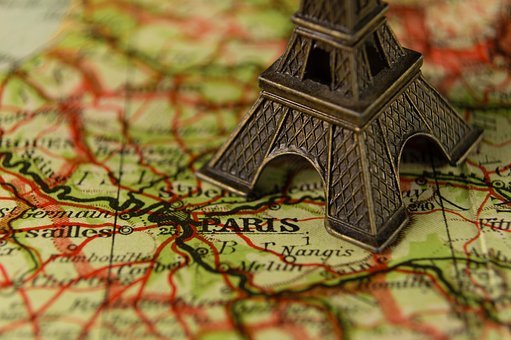 埃菲尔铁塔,法国,里程碑,地图,微型,导航,巴黎,旅行,关闭了,免費的