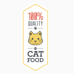 猫咪食物瓶贴素材图