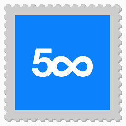 500 pxPostage-stamps-style-social-media-icons