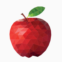 色块层叠水果苹果矢量素材
