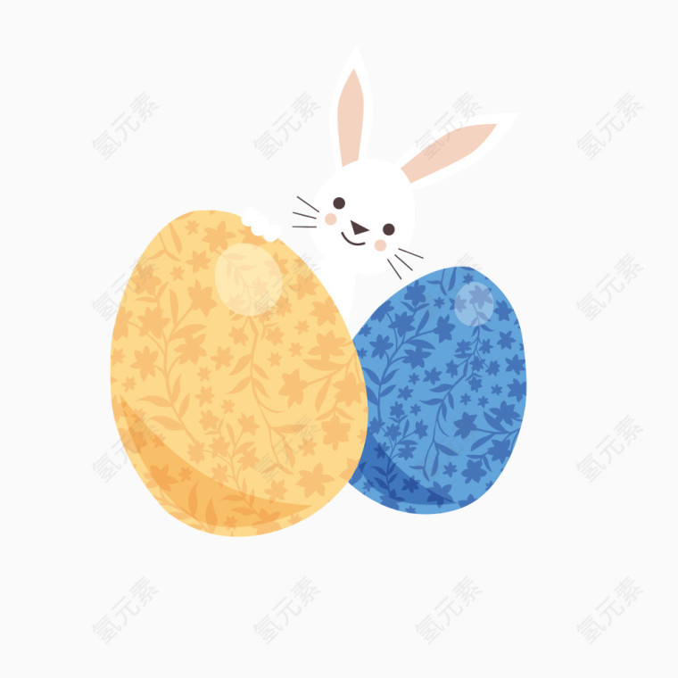 可爱复活节兔子彩蛋