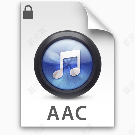 AACP蓝色文件类型iTunes的文件类型的图标