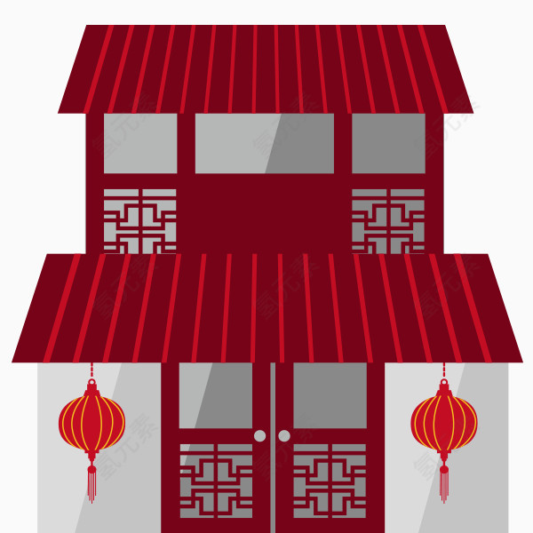 中式建筑矢量