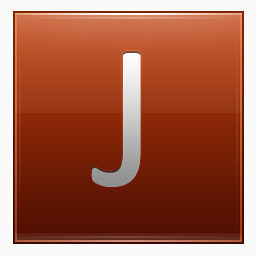 字母J橙色图标