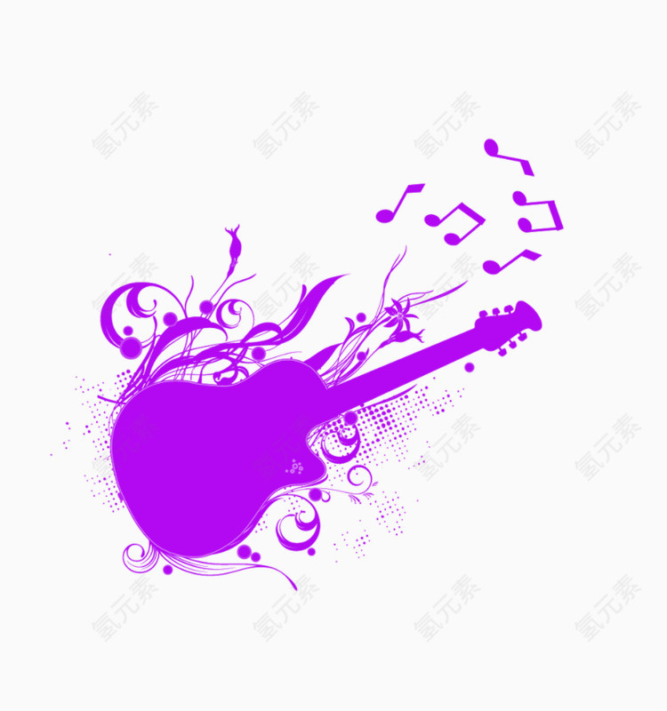紫色吉他