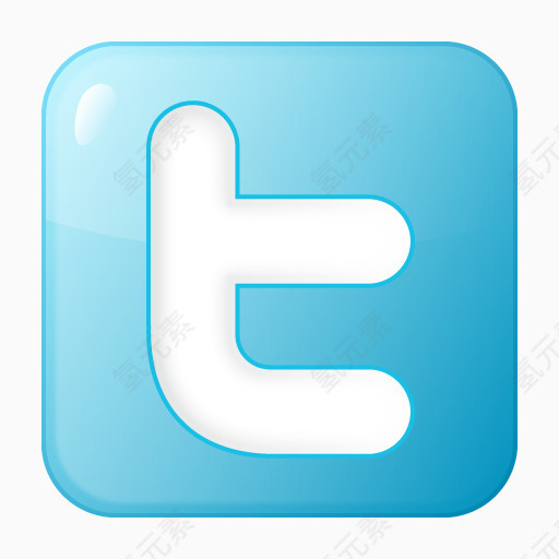 社会推特盒子蓝色的social-bookmarks-icons