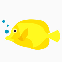 卡通手绘黄色小鱼