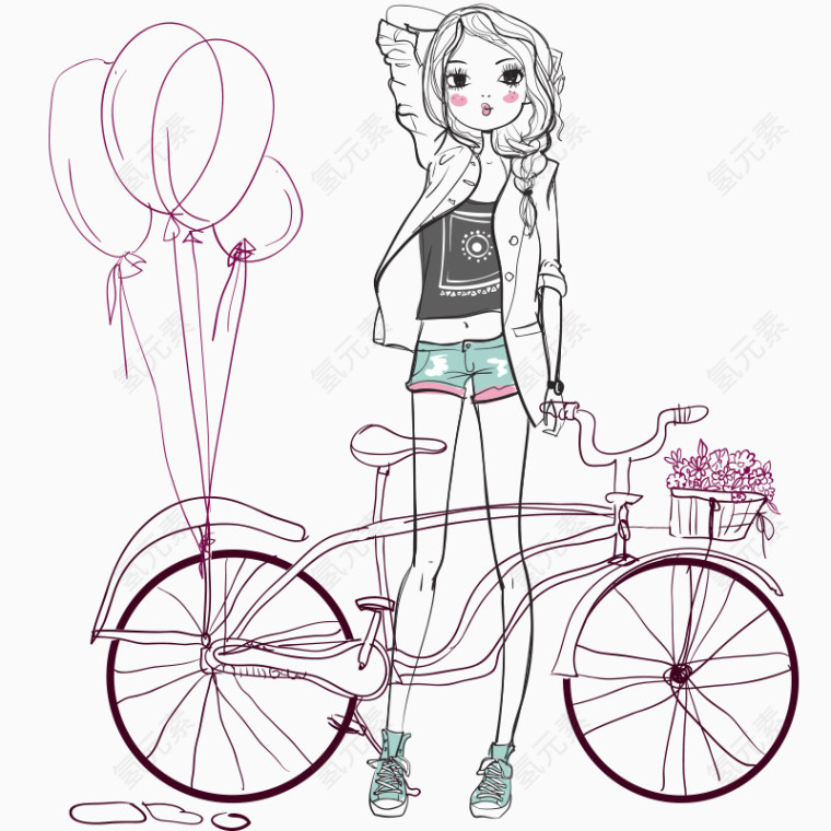 自行车女孩