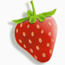 食物草莓与光影子open-icon-library-others-icons