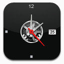 时钟黑色的Athena-HD-icons