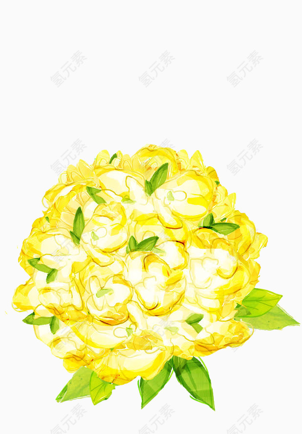 黄色的花束