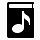 音乐图书馆简单的黑色iphonemini图标