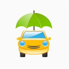 打伞的小汽车