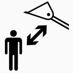 象形图保持安全距离从提高了加载程序电梯手臂或桶symbols-icons