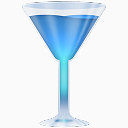 酒杯蓝色冷玻璃