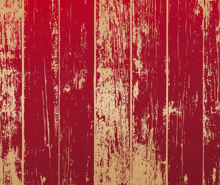 红色油漆做旧木板纹理