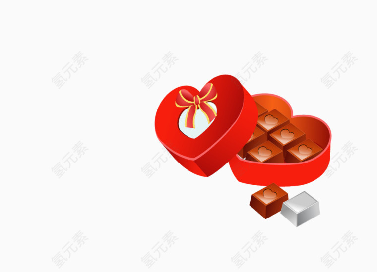 红色巧克力礼物盒子