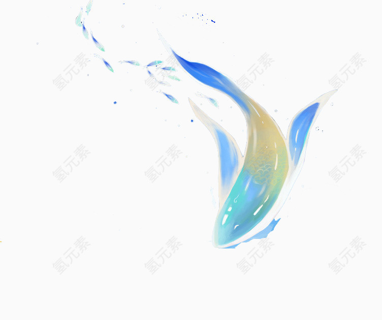 蓝色梦幻海豚