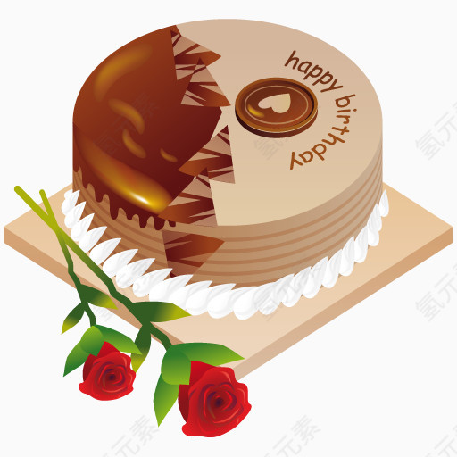 快乐的生日蛋糕图标