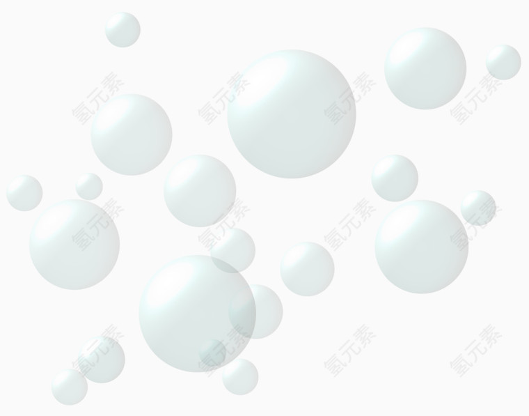 手绘海浪图片水花图标 透明泡泡