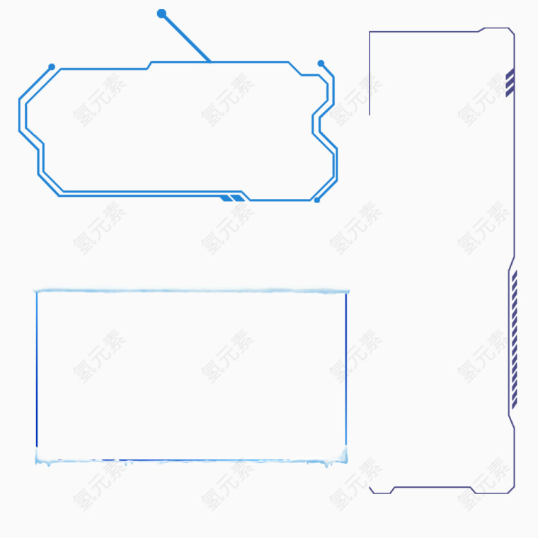 蓝色科技边框