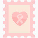 邮票粉红色的pink-ribbon-icons