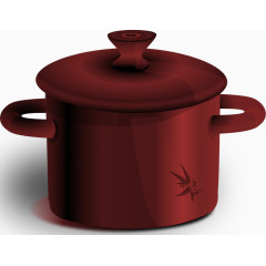 枣红色金属锅具