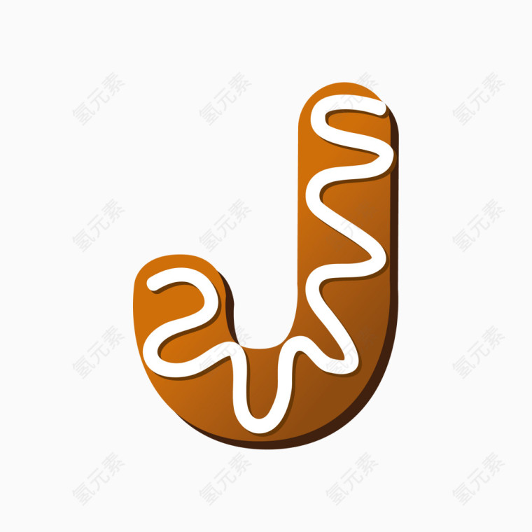 饼干英文字体字母J