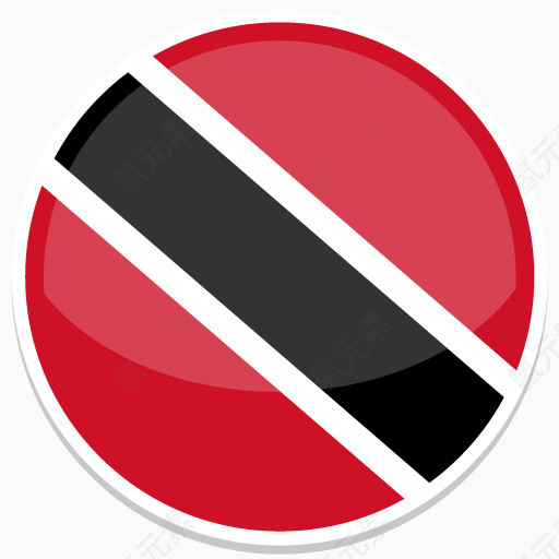 特立尼达拉岛和多巴哥Flat-Round-World-Flag-icons