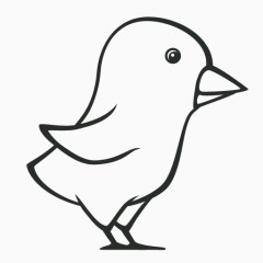caligraphic推特鸟令人惊叹的微博鸟图标