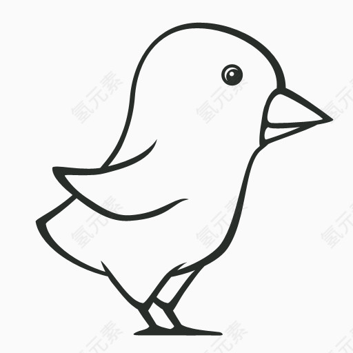 caligraphic推特鸟令人惊叹的微博鸟图标