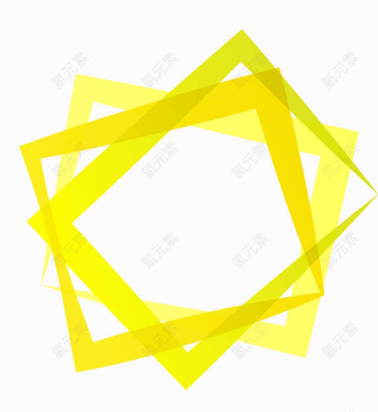 黄色方形边框