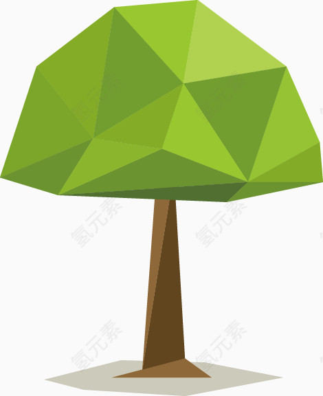几何立体大树