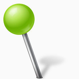 Map Marker Ball Left Chartreuse Icon