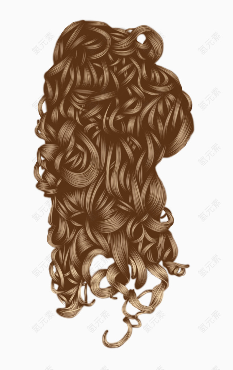 棕色创意女士长发