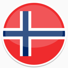挪威Flat-Round-World-Flag-icons